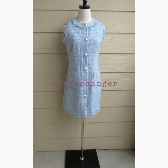 NWT Kate Spade Tweed Shift Dress Size 2 Pale Hydrangea - Picture 14 of 14